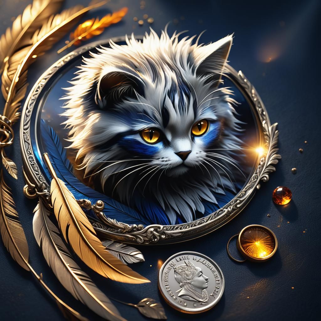 Silver Coin Matte Painting in Unreal Engine 5 Style