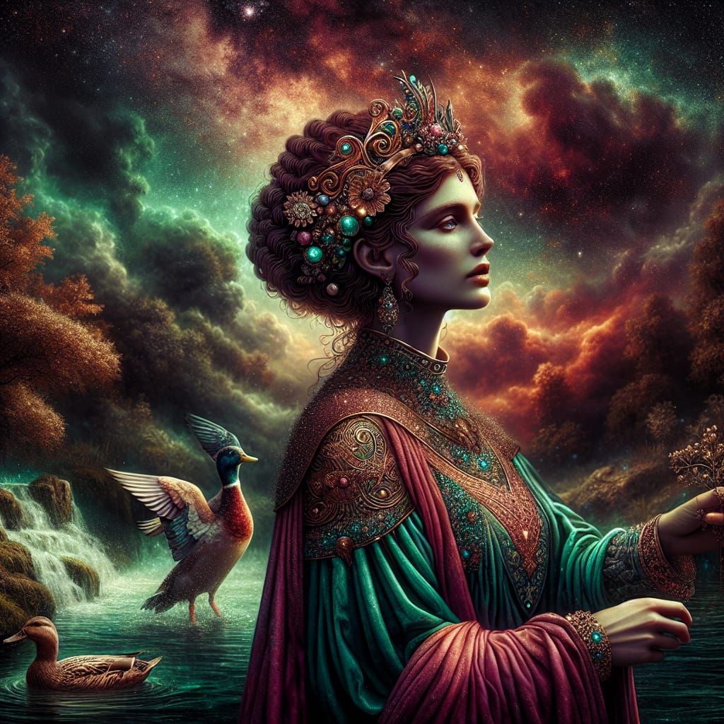 Celestial Celtic Woman as Gallo-Roman Goddess Sequana