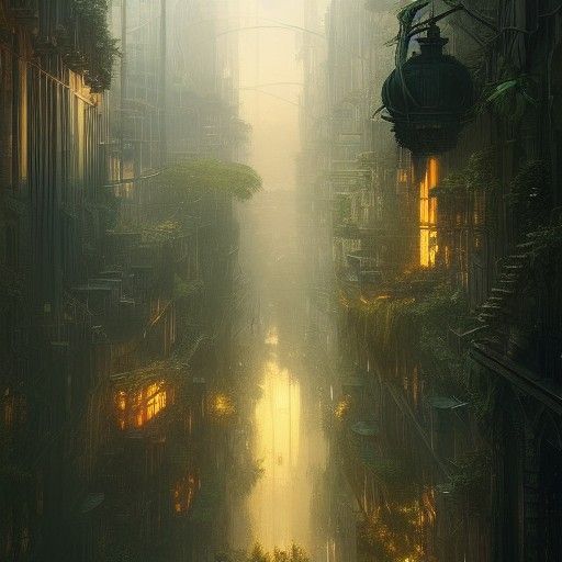 Dark Fantasy Urban Jungle in 8K Resolution