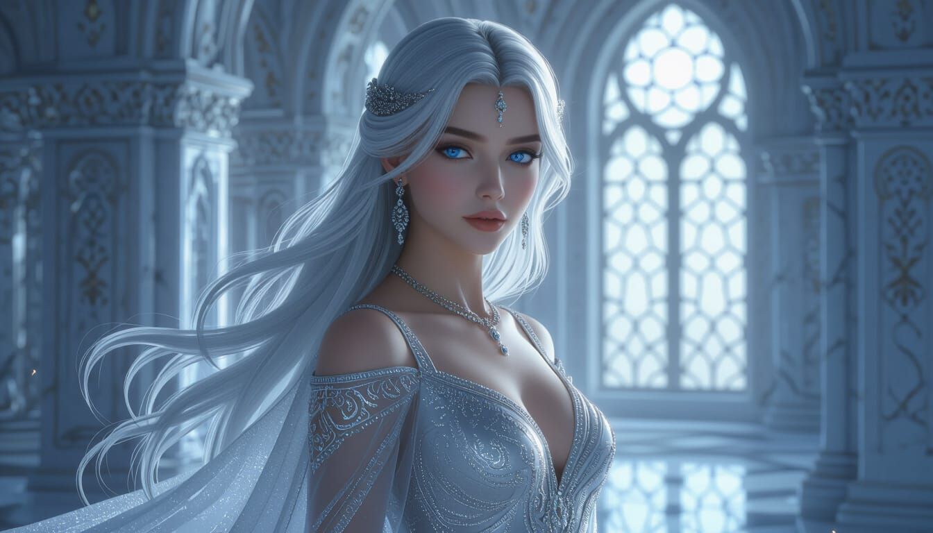 Serene Princess Chandralekha in Moonlit Chamber