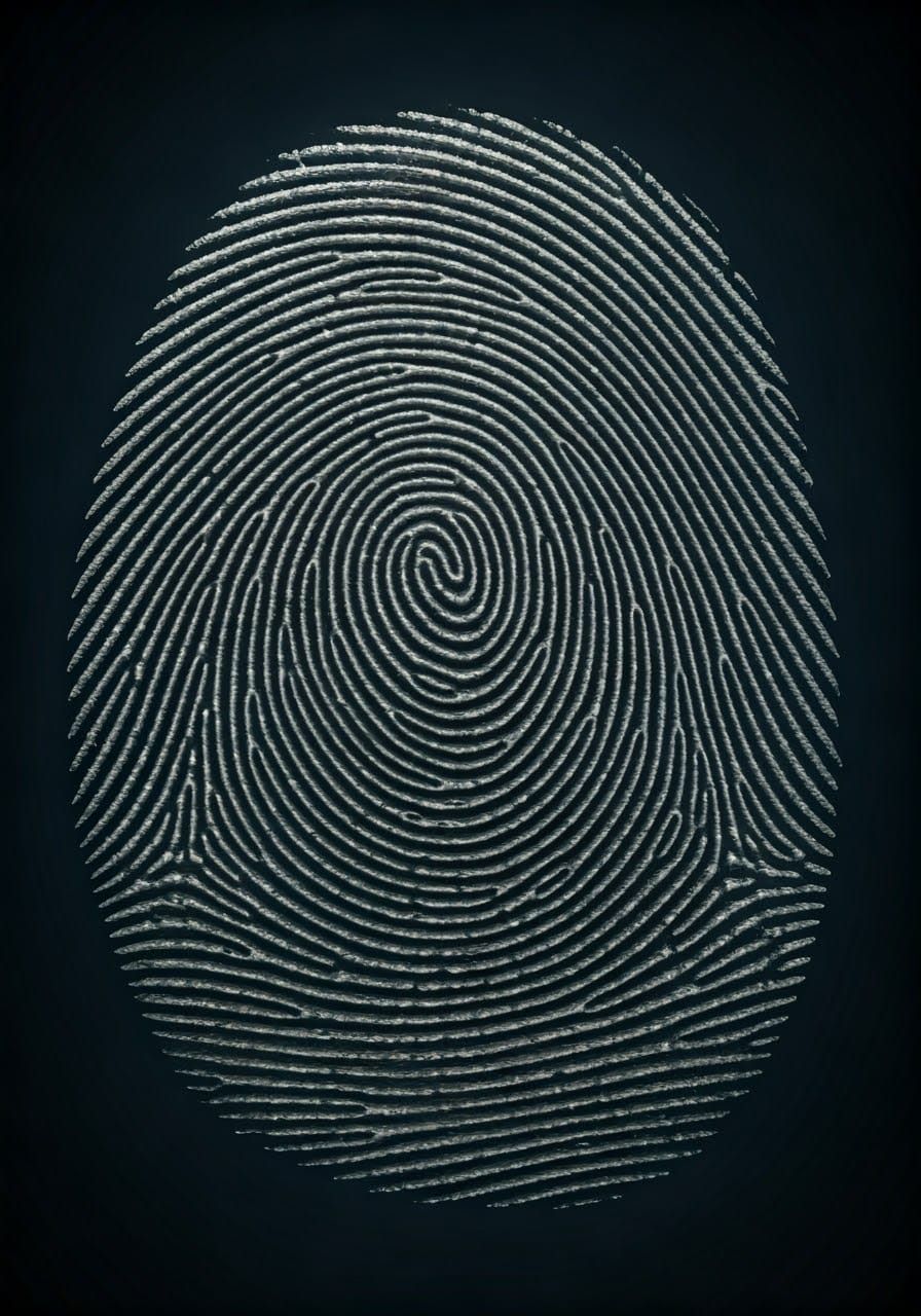 Abstract macro close up of a partial fingerprint