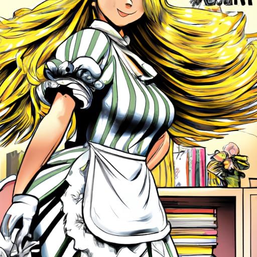 Manga Cover of Blonde Woman in My Hero Academia Style