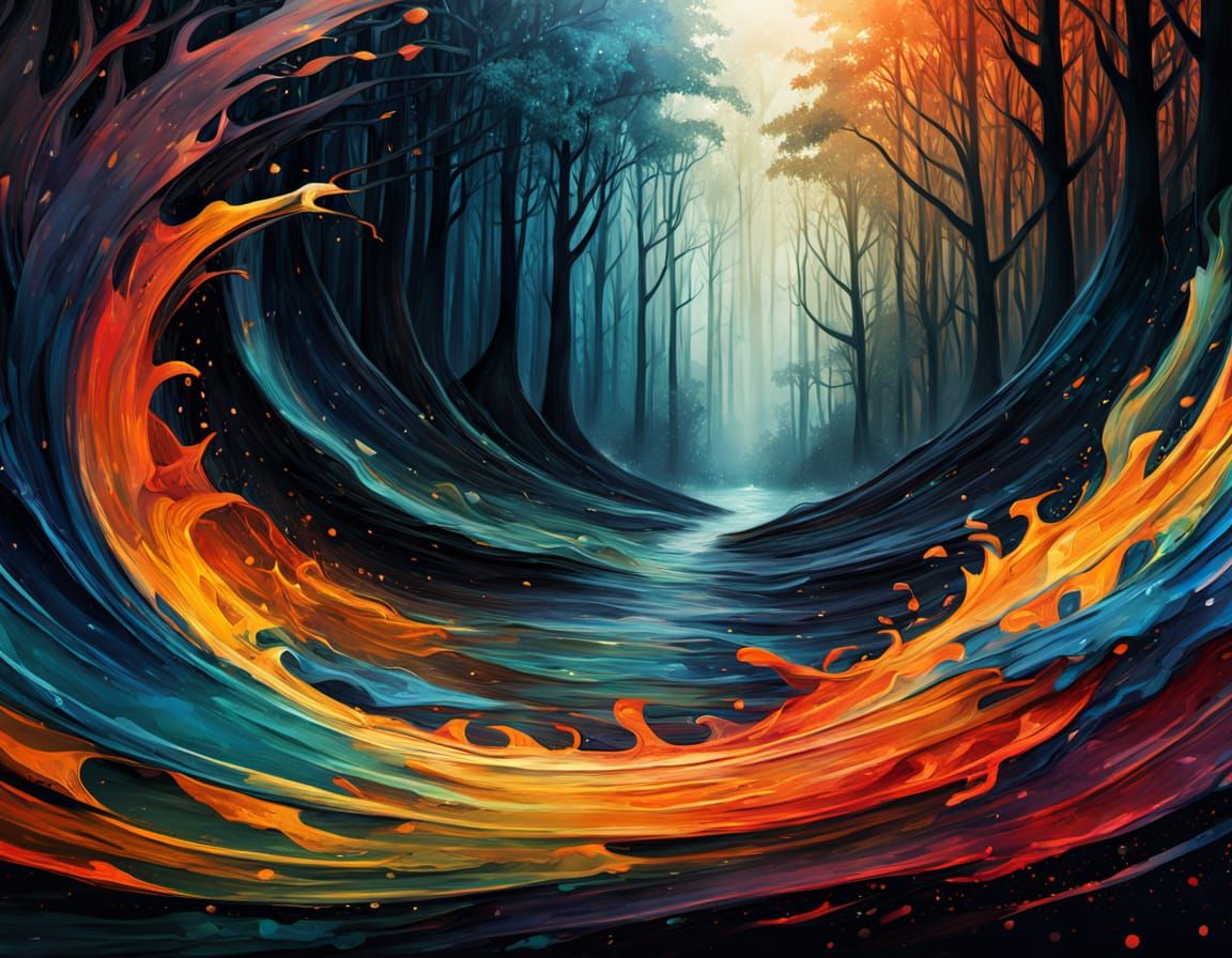 Mystical Forest Goddess Under Golden Hour