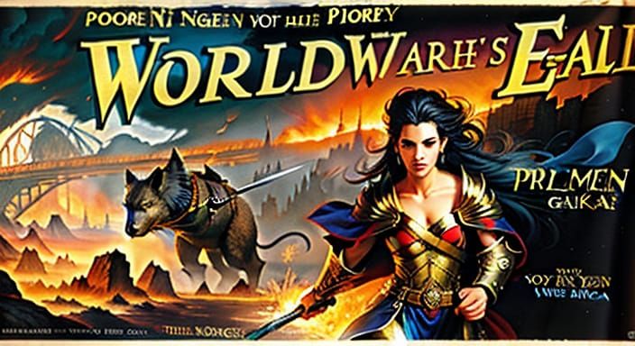 Mystical Portal Opens in Dark City, Digital Painting