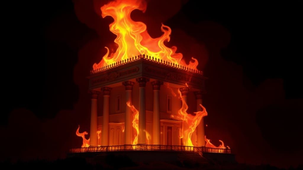 Fiery House Emerges From Darkness of Evil