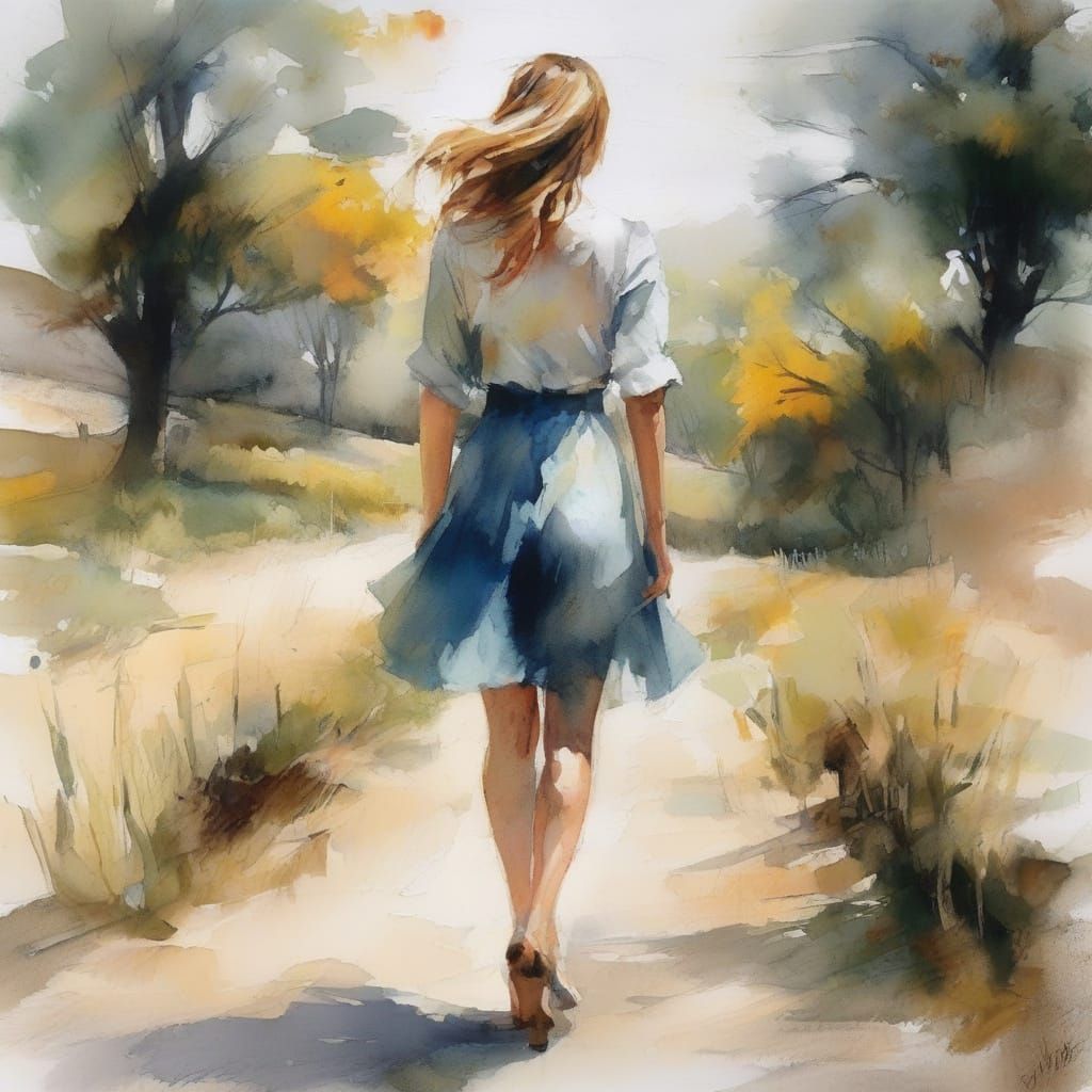 Ethereal Countryside Enchantress in Whimsical Wonderland