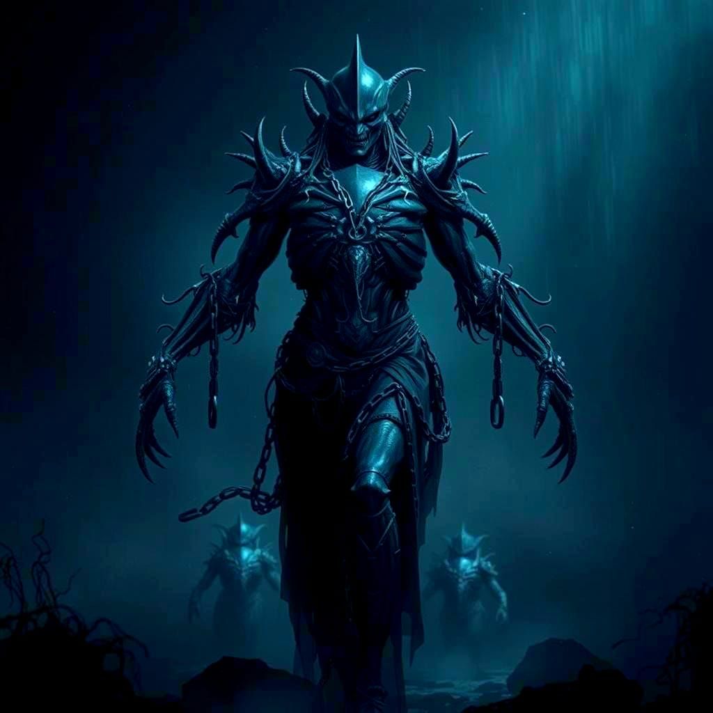 Cenobites in Biomechanical Horror Style