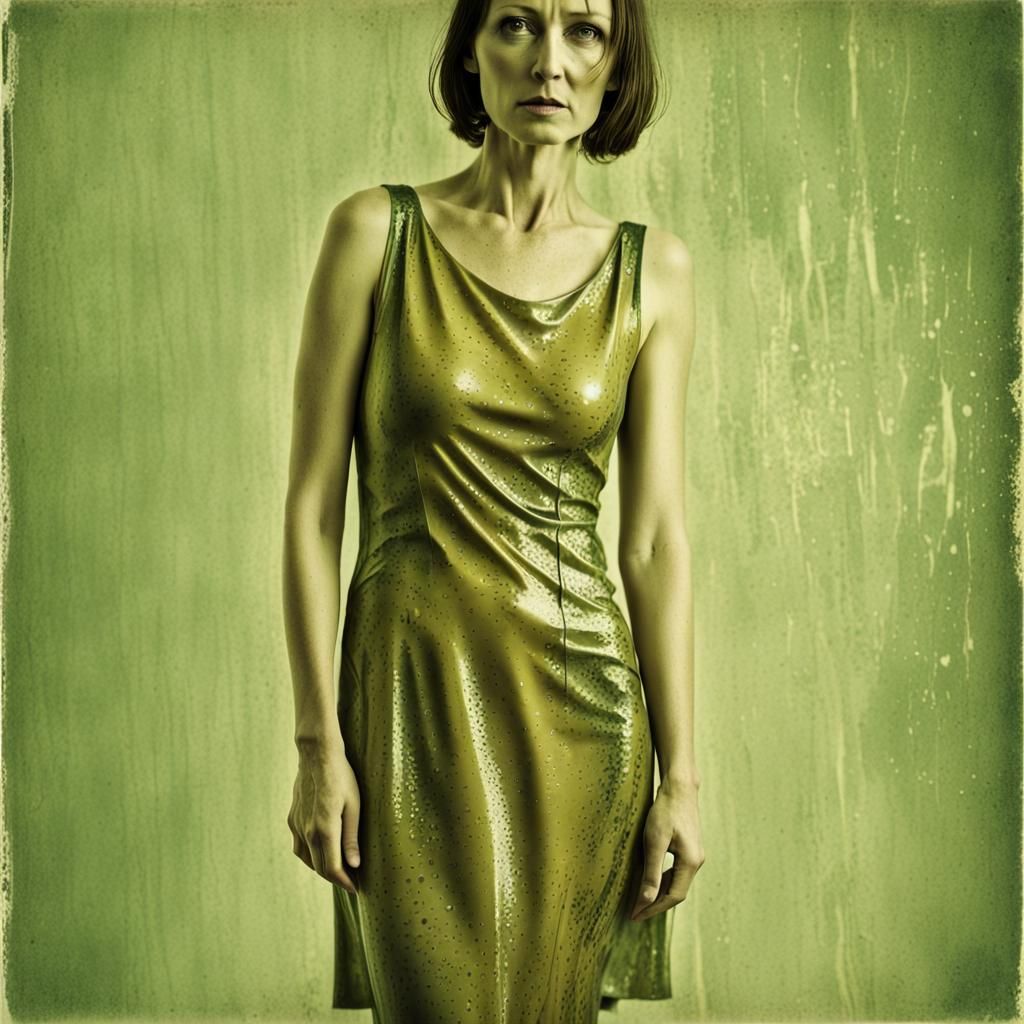 Woman in Wet Dress: Gum Bichromate Print