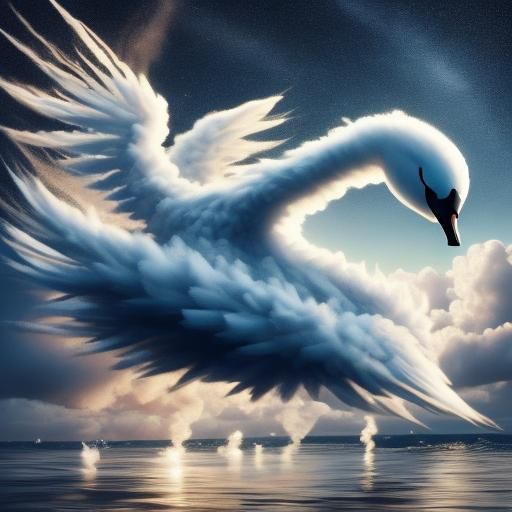 Swan Clouds Soaring Through a Dreamy Sky