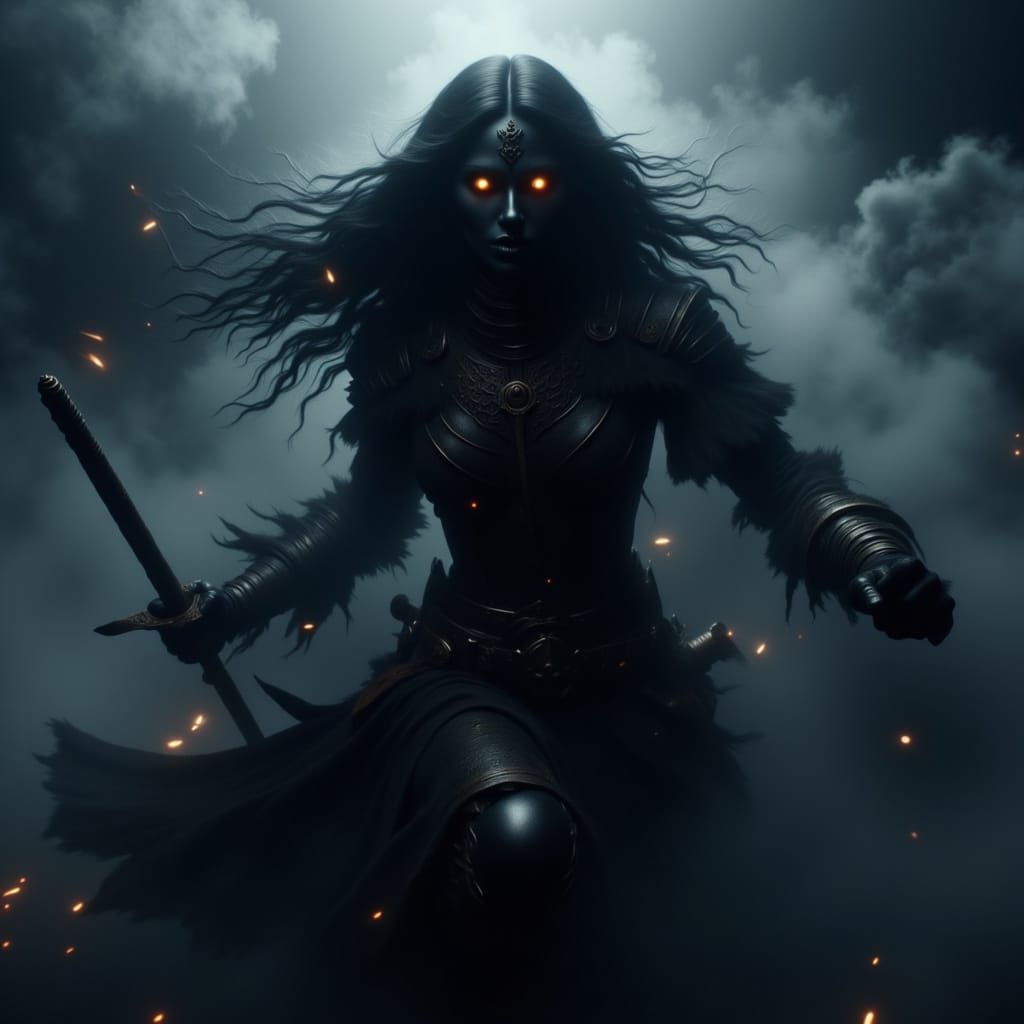 Ethereal Goddess of Shadow and Flame