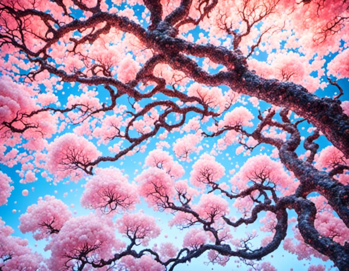 Psychedelic Tree with Sparkling Details