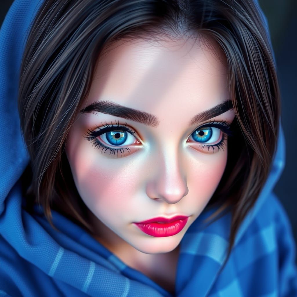 Alluring Blue Eyes Portrait