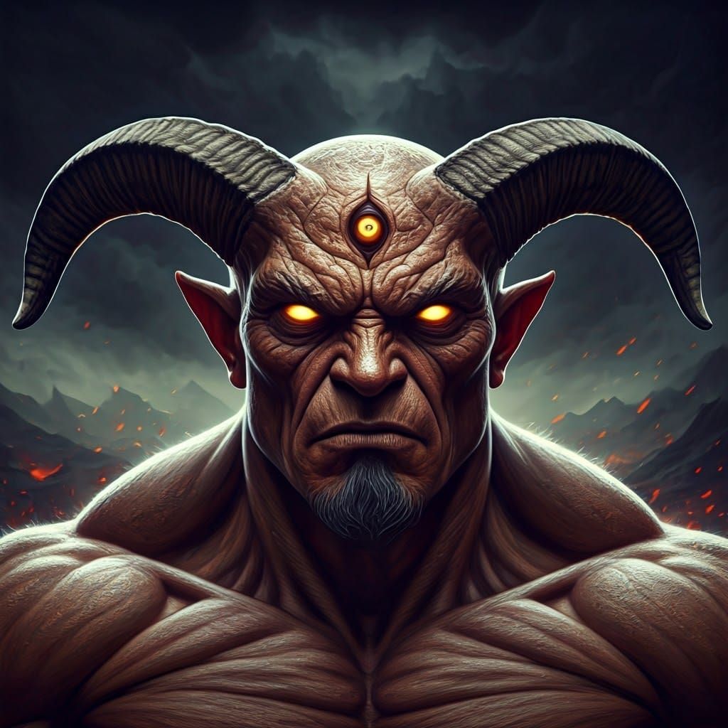 Celtic God of Chaos in Dark Gothic Style