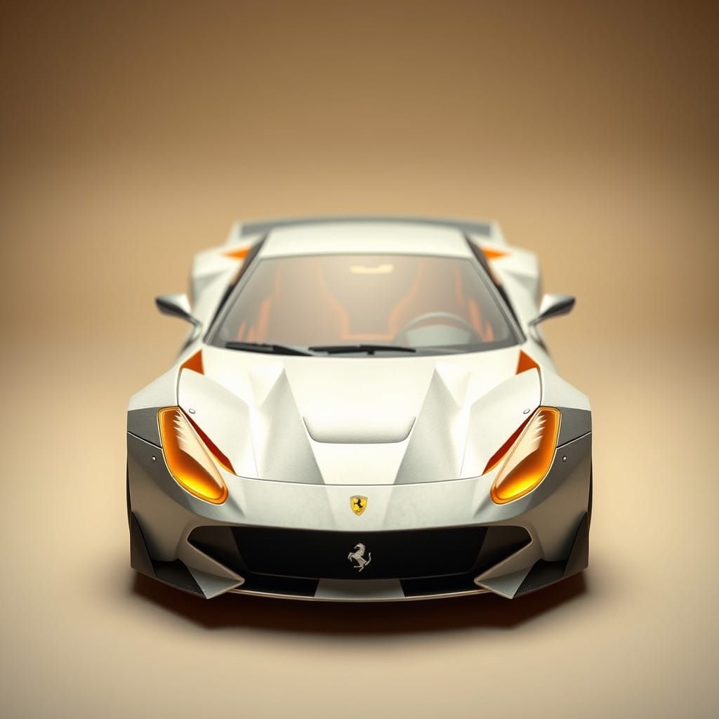 Origami Ferrari 812 Competizione in Exquisite Papercraft Art