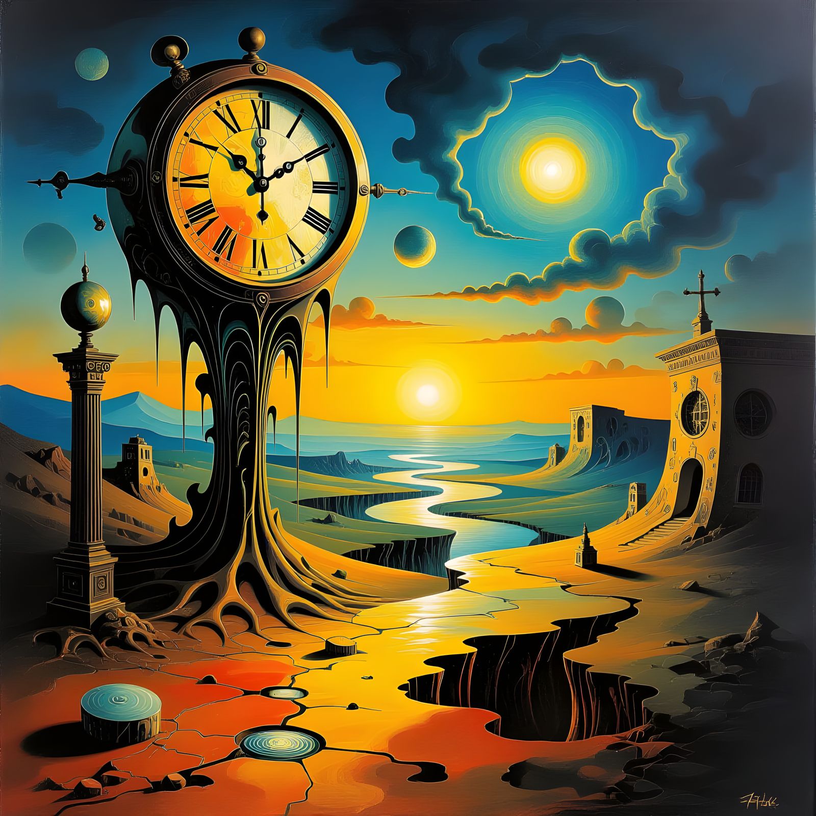 Surrealist Dreamscape in the Style of Salvador Dali