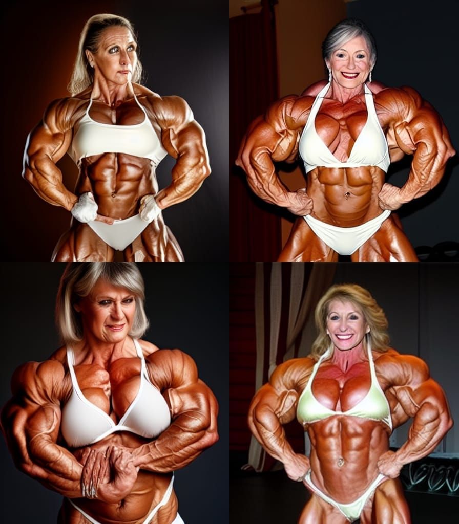 Muscular Bodybuilder Grandma with Ripped Physique