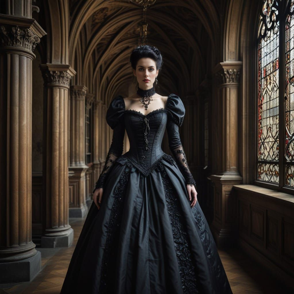 Baroque Gothic Figure in Ornate Style