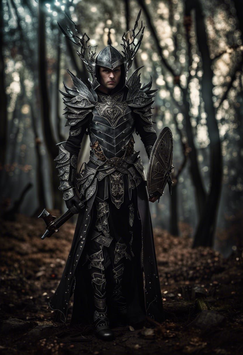 Dark Gothic Fairy Knight Ready for Battle