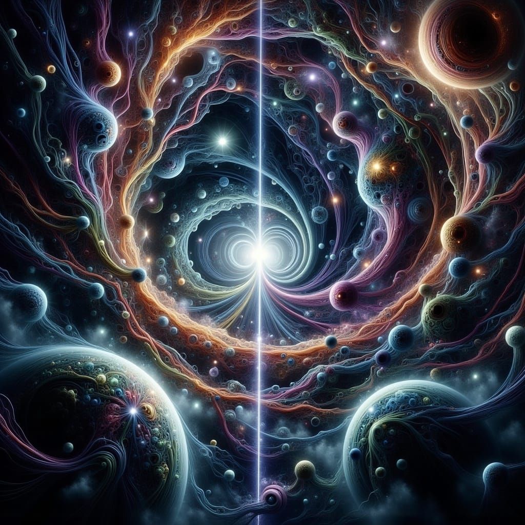 Cosmic Portal in Hyper-Maximalist Digital Art