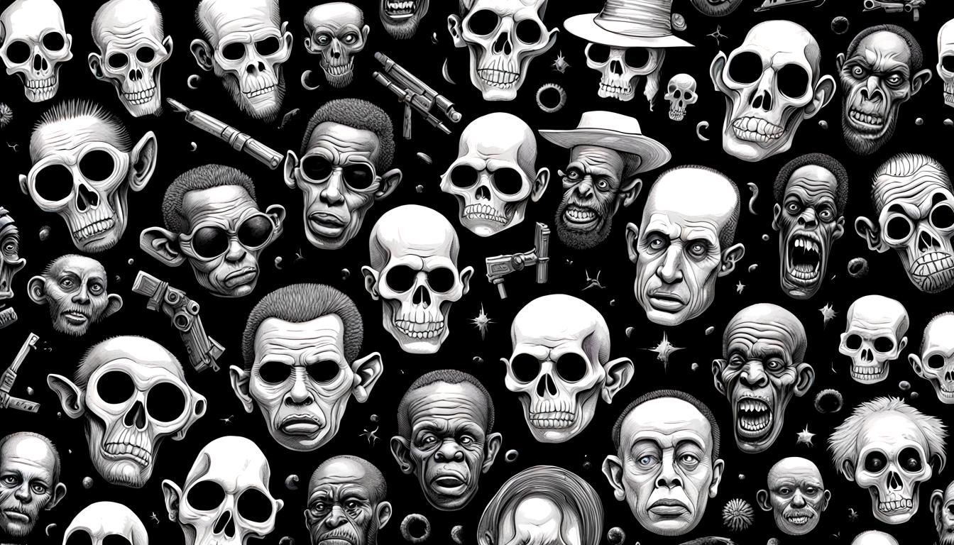 Bizarre Grotesque Portrait in Surreal Style