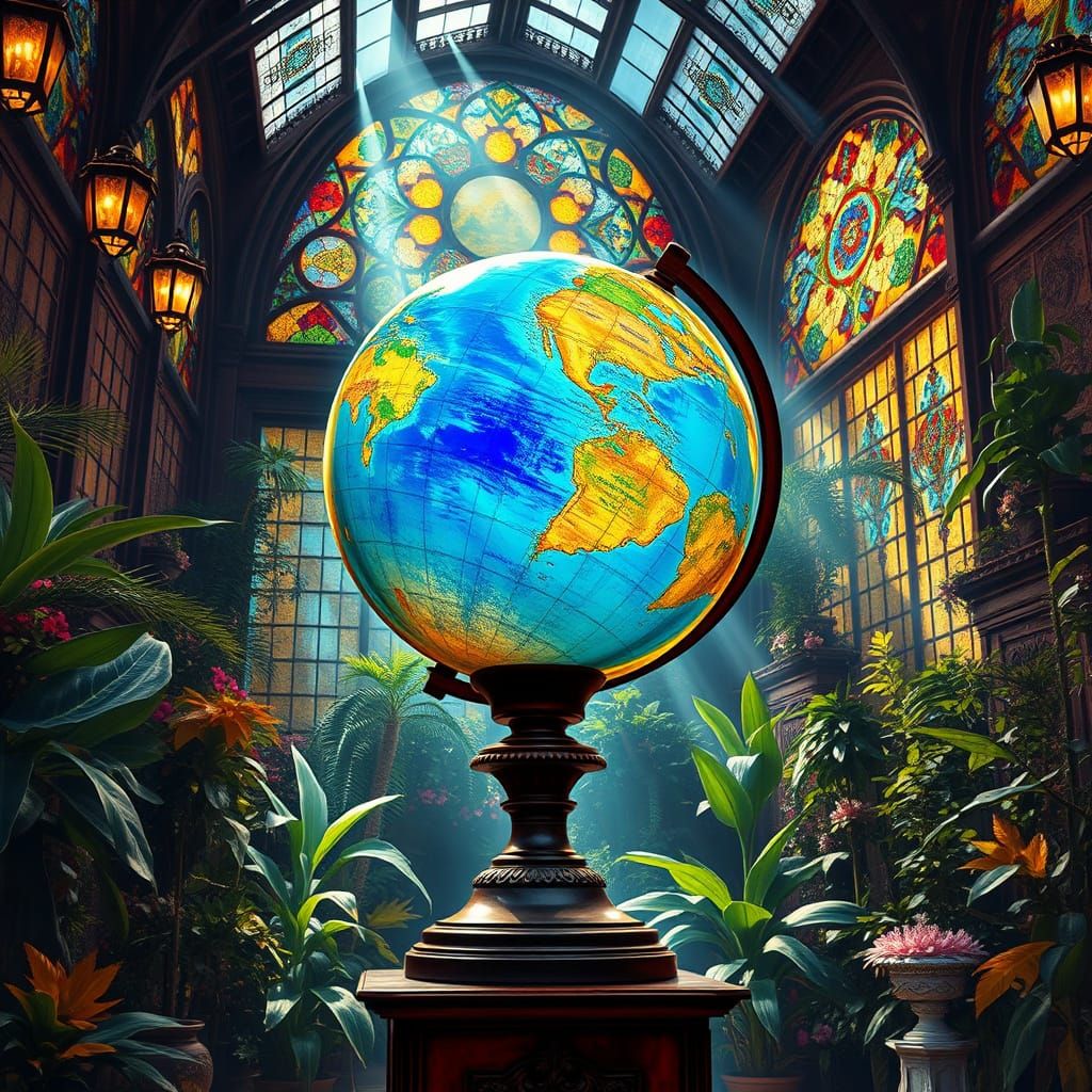 Glowing Globe in Conservatory: Rembrandt and Pre-Raphaelite ...