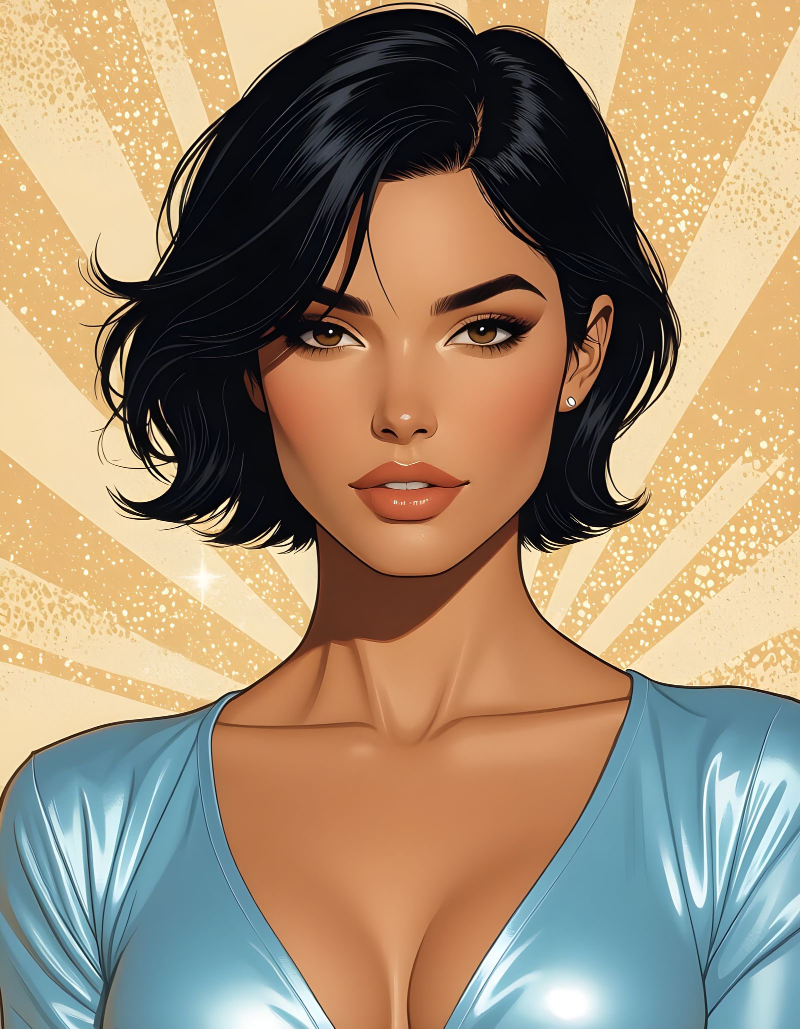 Cinematic Comic Portrait of a Superhero Woman