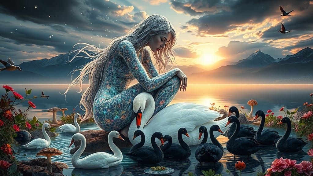 Surreal Fragmented Sculpture with Cosmic Elements