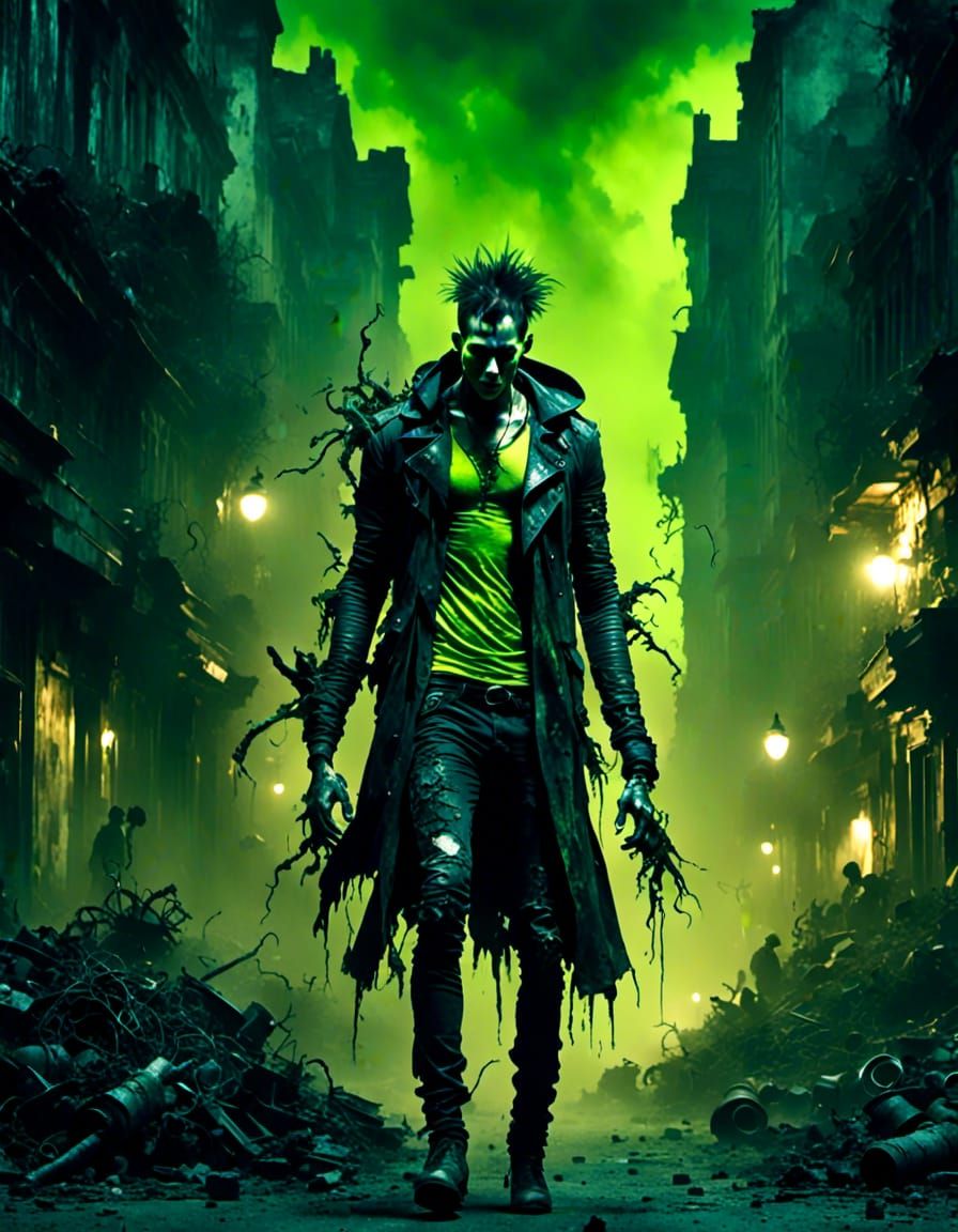 gas green postapocalyptic city