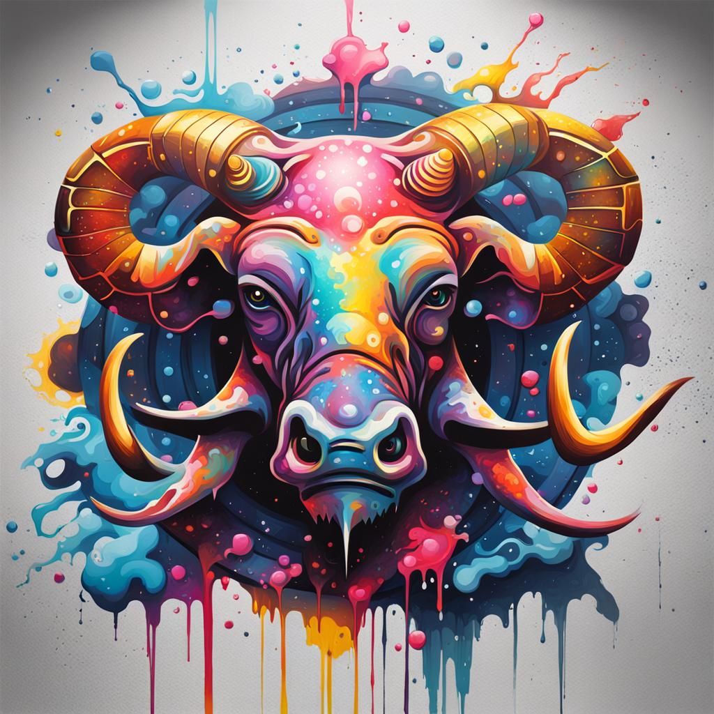 Colorful Zodiac Graffiti Street Art