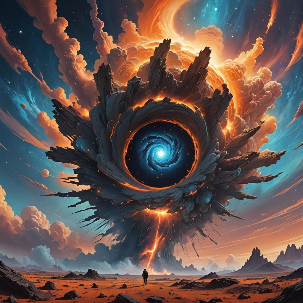 Cosmic Creation: Galaxy Forming in Electric Nebula