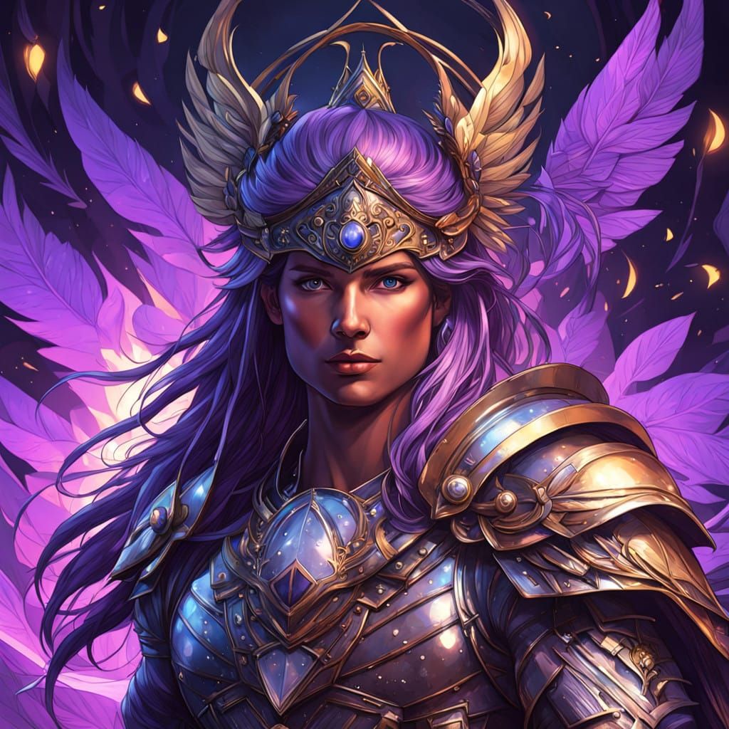 Dark Fantasy Paladin in Majestic Armor