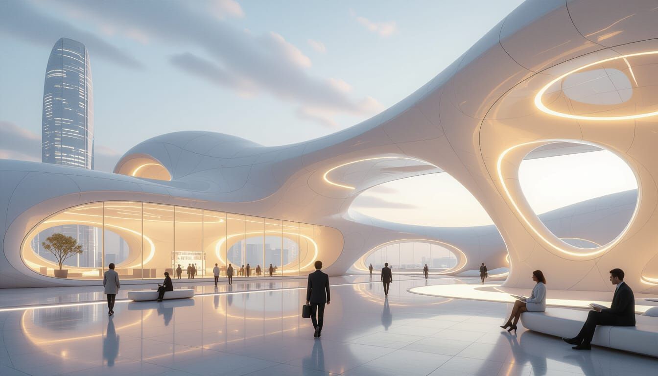 Utopian Future in Frutiger Metro Aesthetic