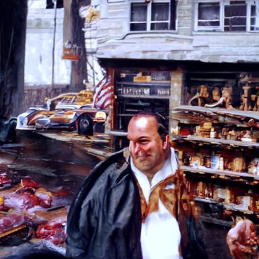 James Gandolfini as Tony Soprano, Oil Painting