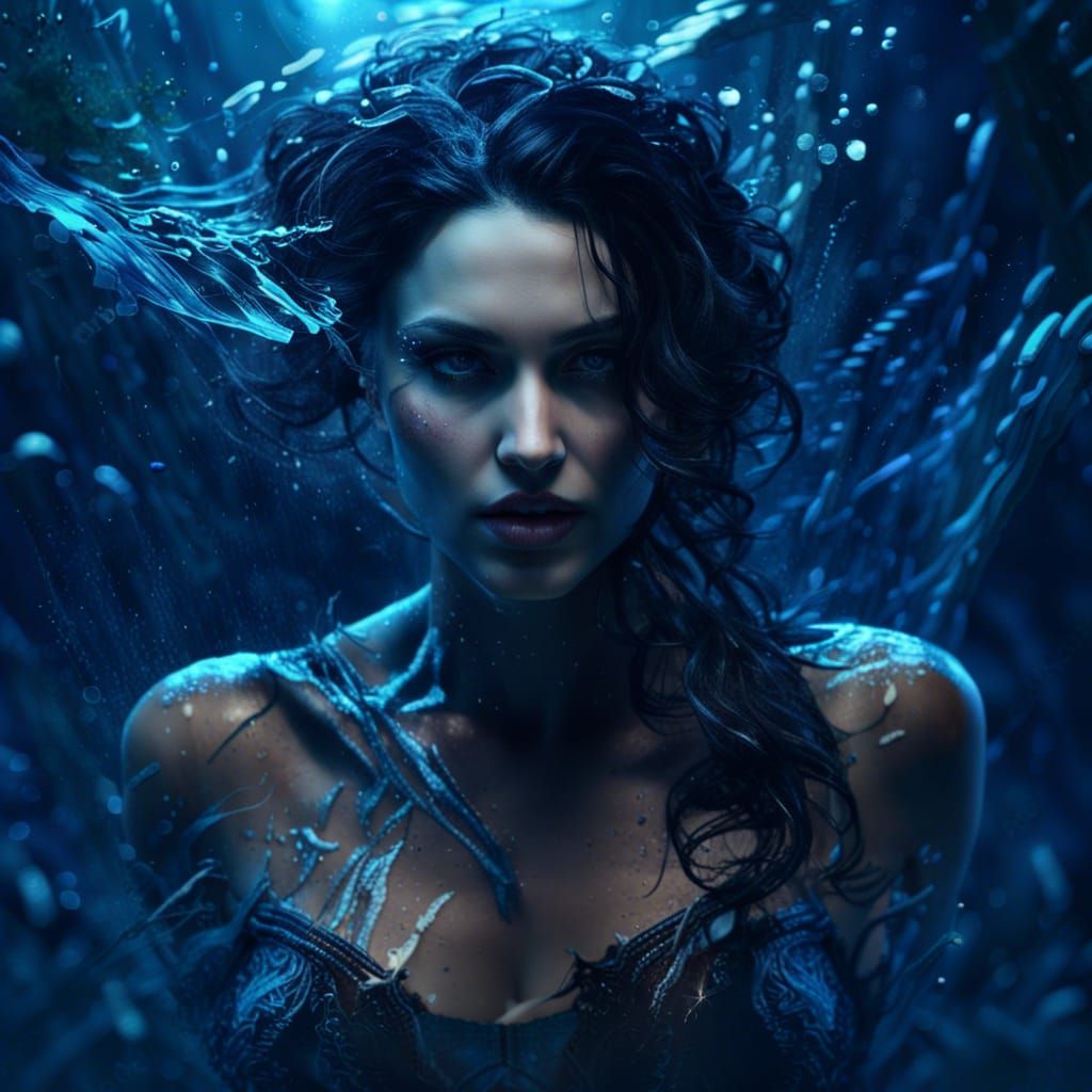 Dangerous Woman Drowning: Cinematic 8k Detail