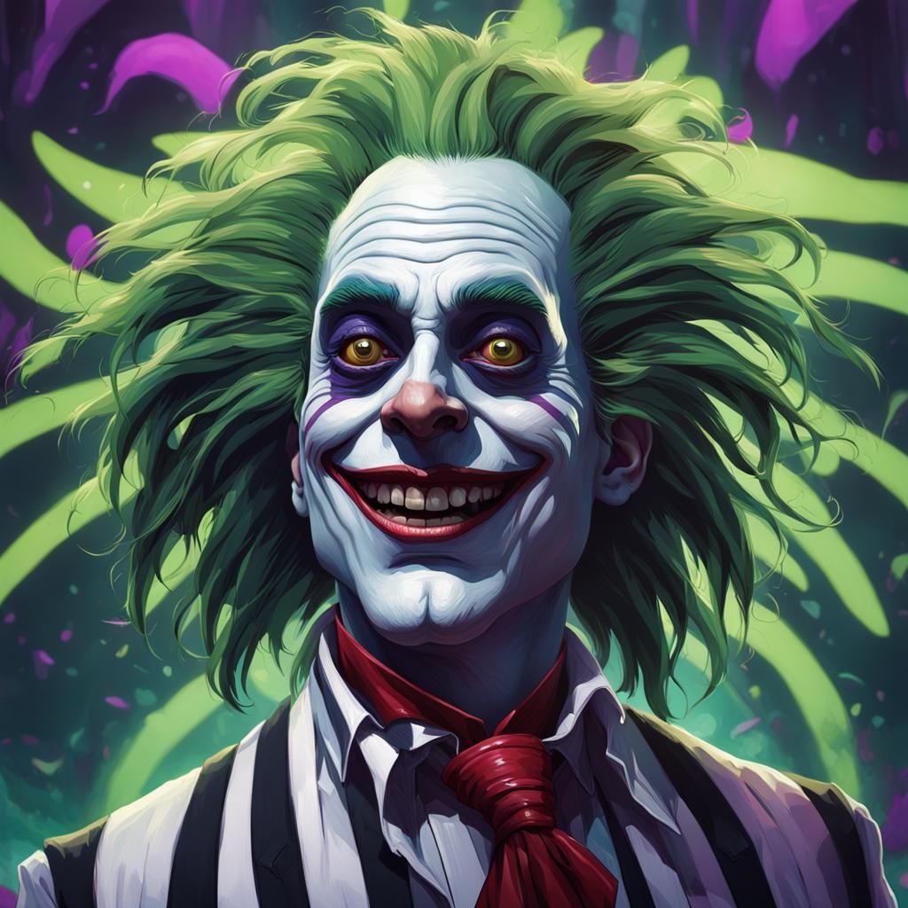 Beetlejuice Portrait in Artgerm Style