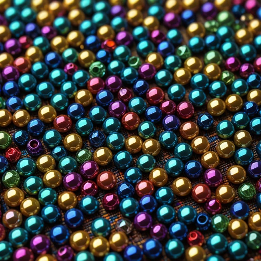 Vibrant Beaded Jewelry Still Life in Warm Studio Lighting