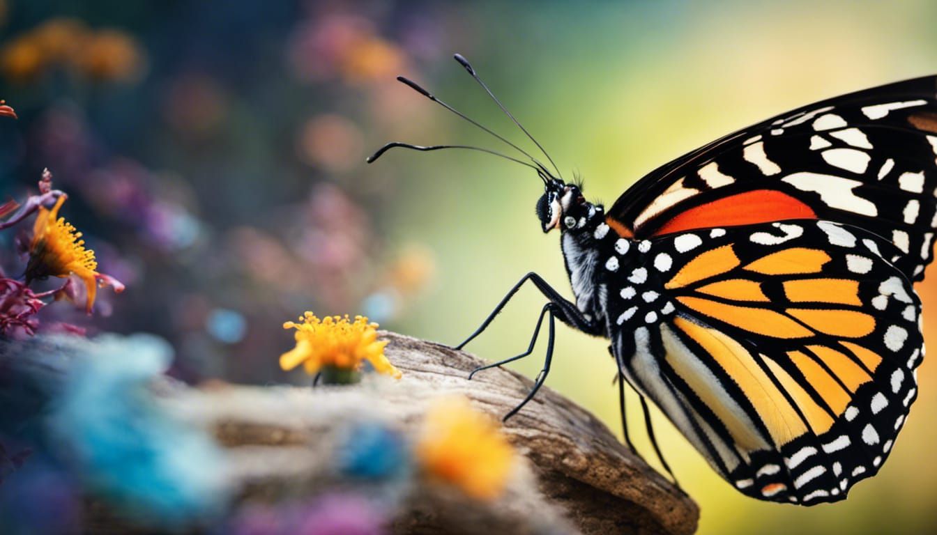 228-A butterfly emerging from its chrysalis, signifying transformation and freedom - 1880 - DB001b