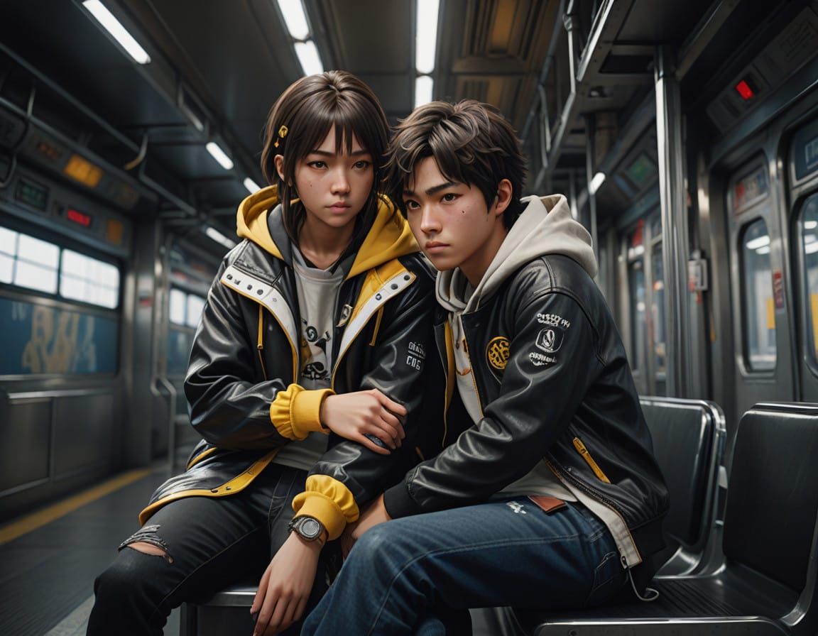 Cinematic Friends on a Train Ride