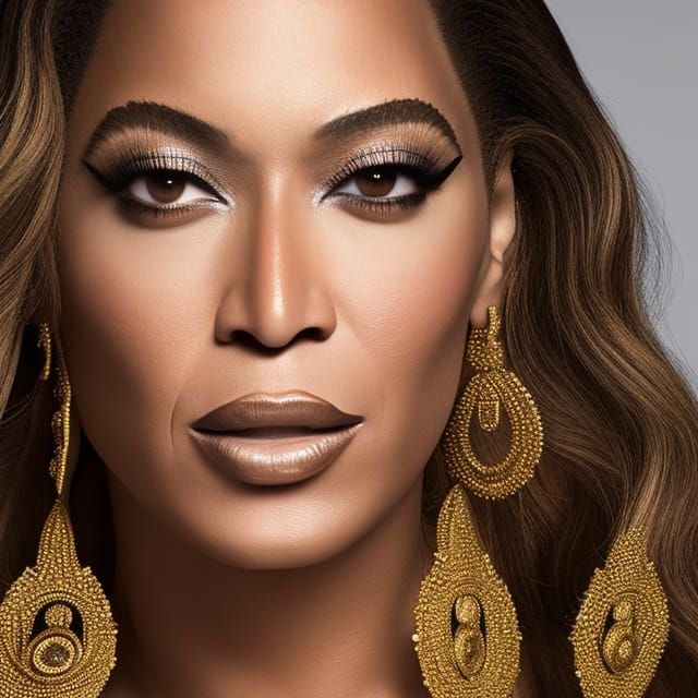 Beyoncé Portrait in High Resolution Studio Lighting