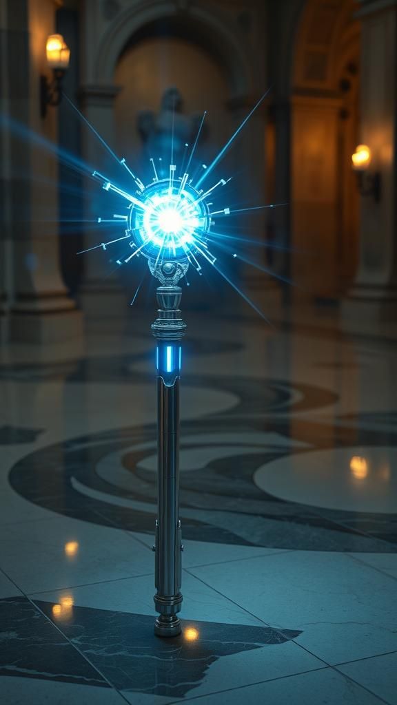 Cyborg Magic Wand with Energy Beam