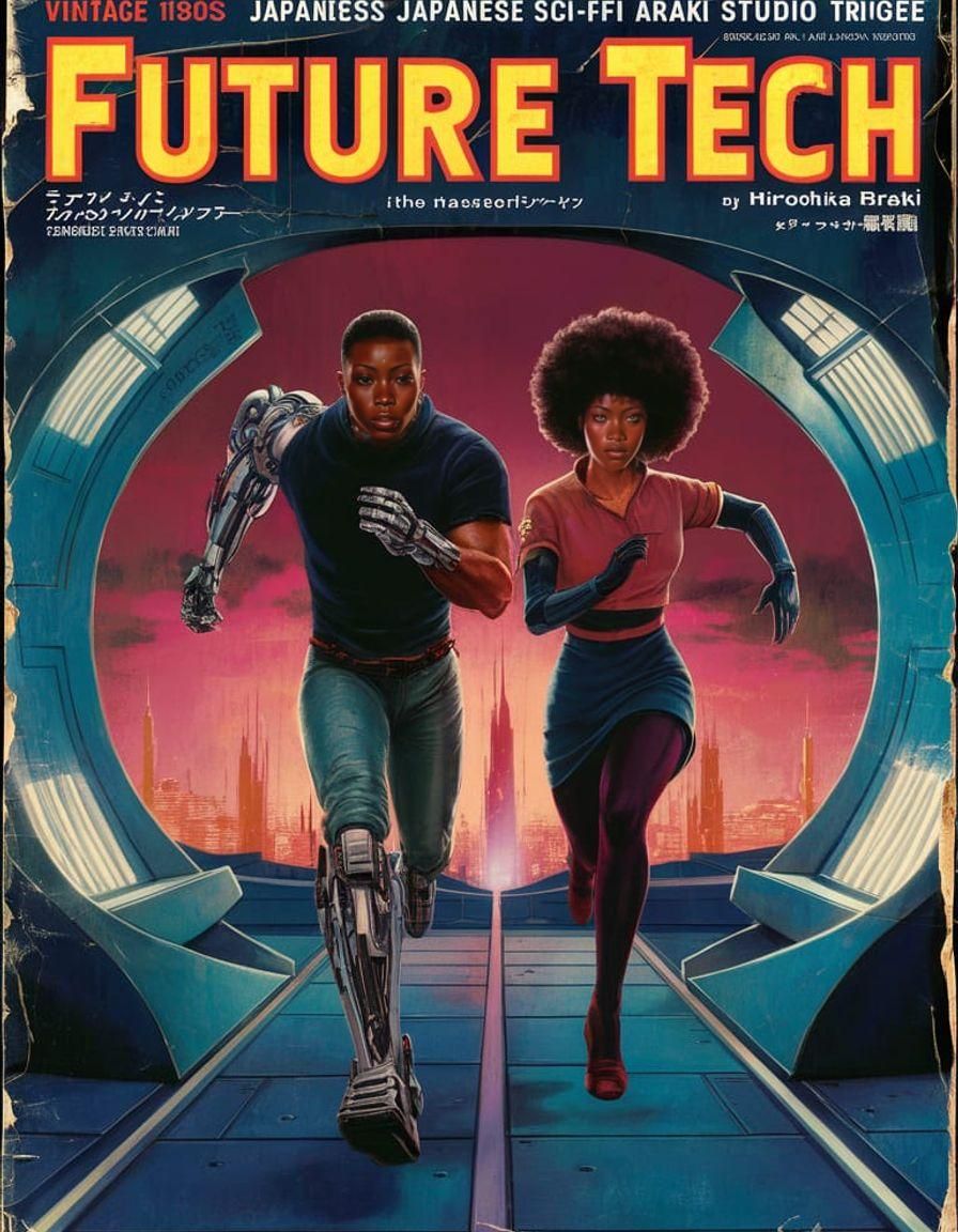 1980s Japanese Sci-Fi Magazine Cover: Future Tech