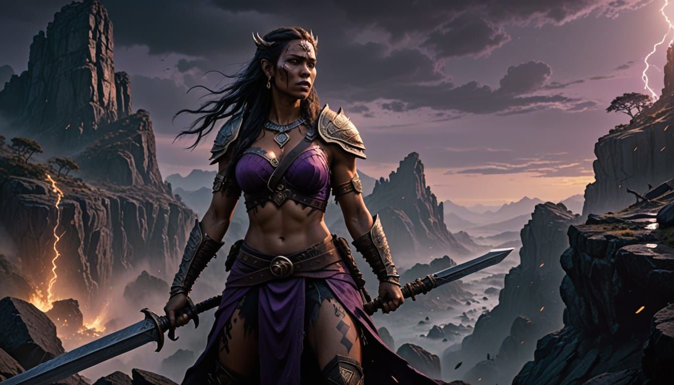 Epic Dark Fantasy Queen in Hyper-Realistic Digital Art