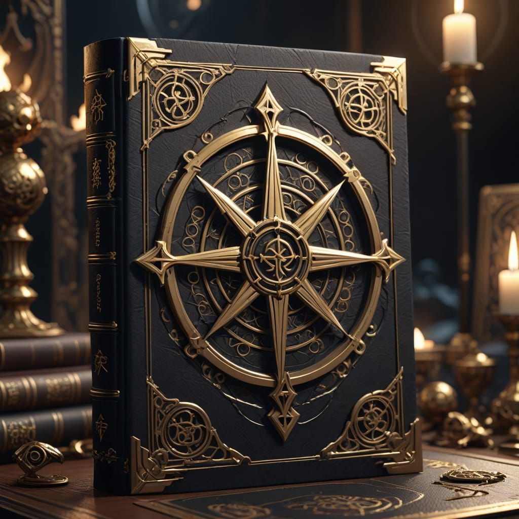 Mystical Necro Book in 3D Anime Style