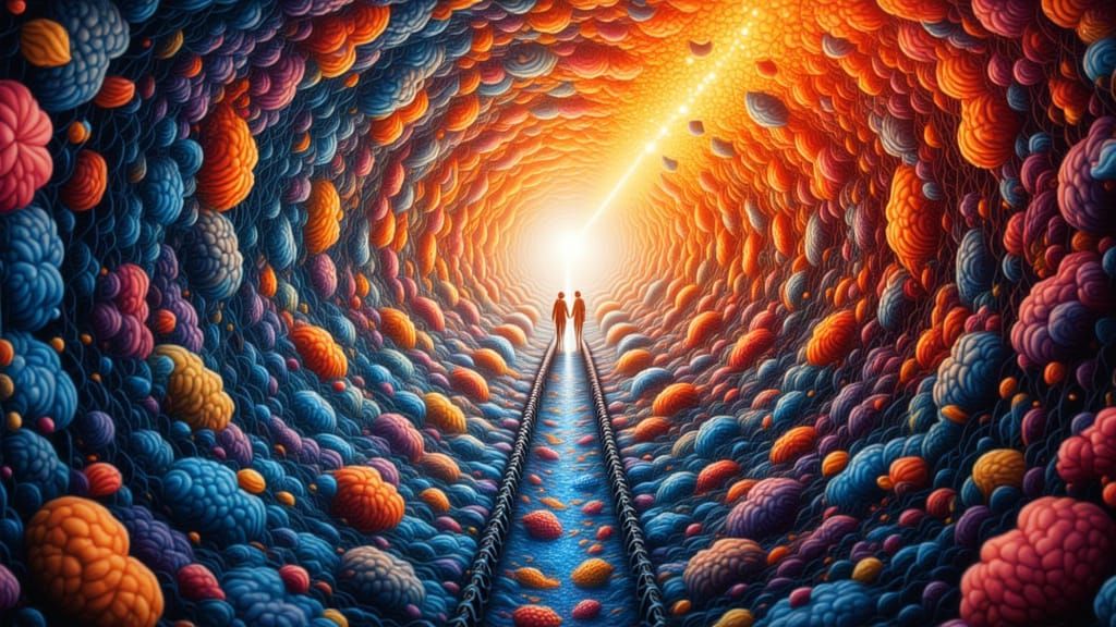 Abstract Inner Geometry of Nannies in Digital Art