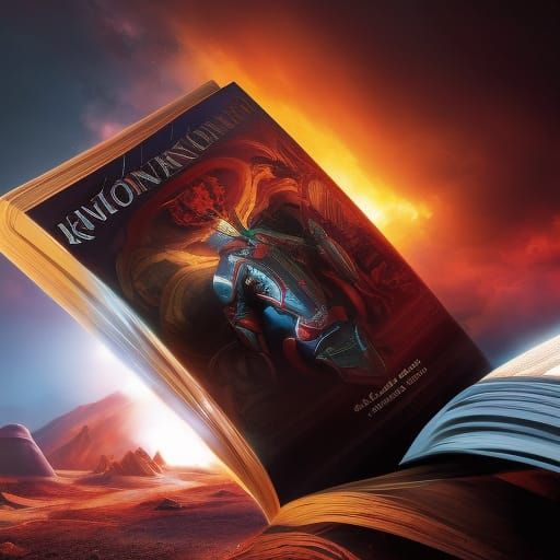 Hyperrealistic Hand Reaching From Book: Digital Art