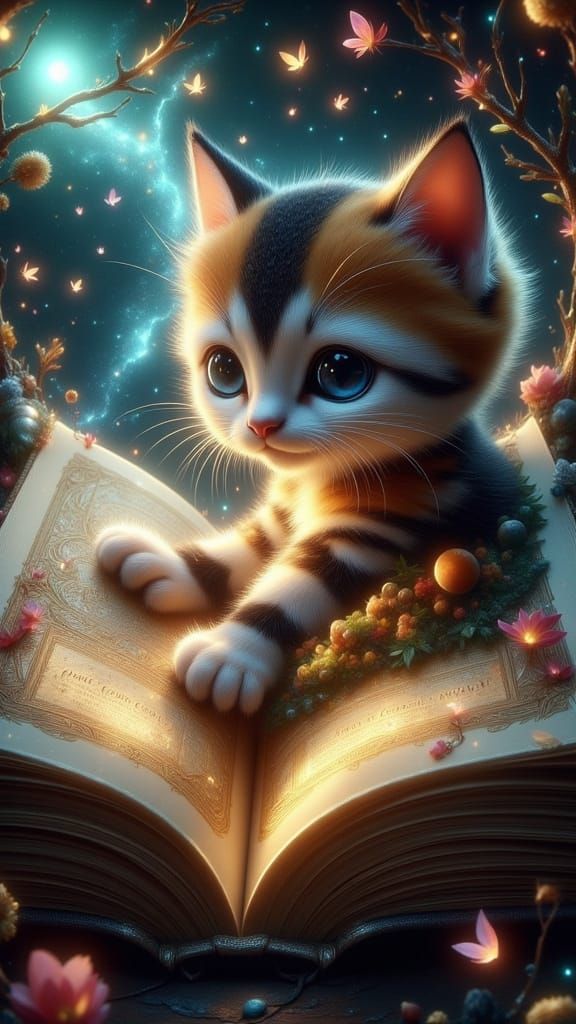 Whimsical Storybook Dreamscape with Cinematic Film Grain