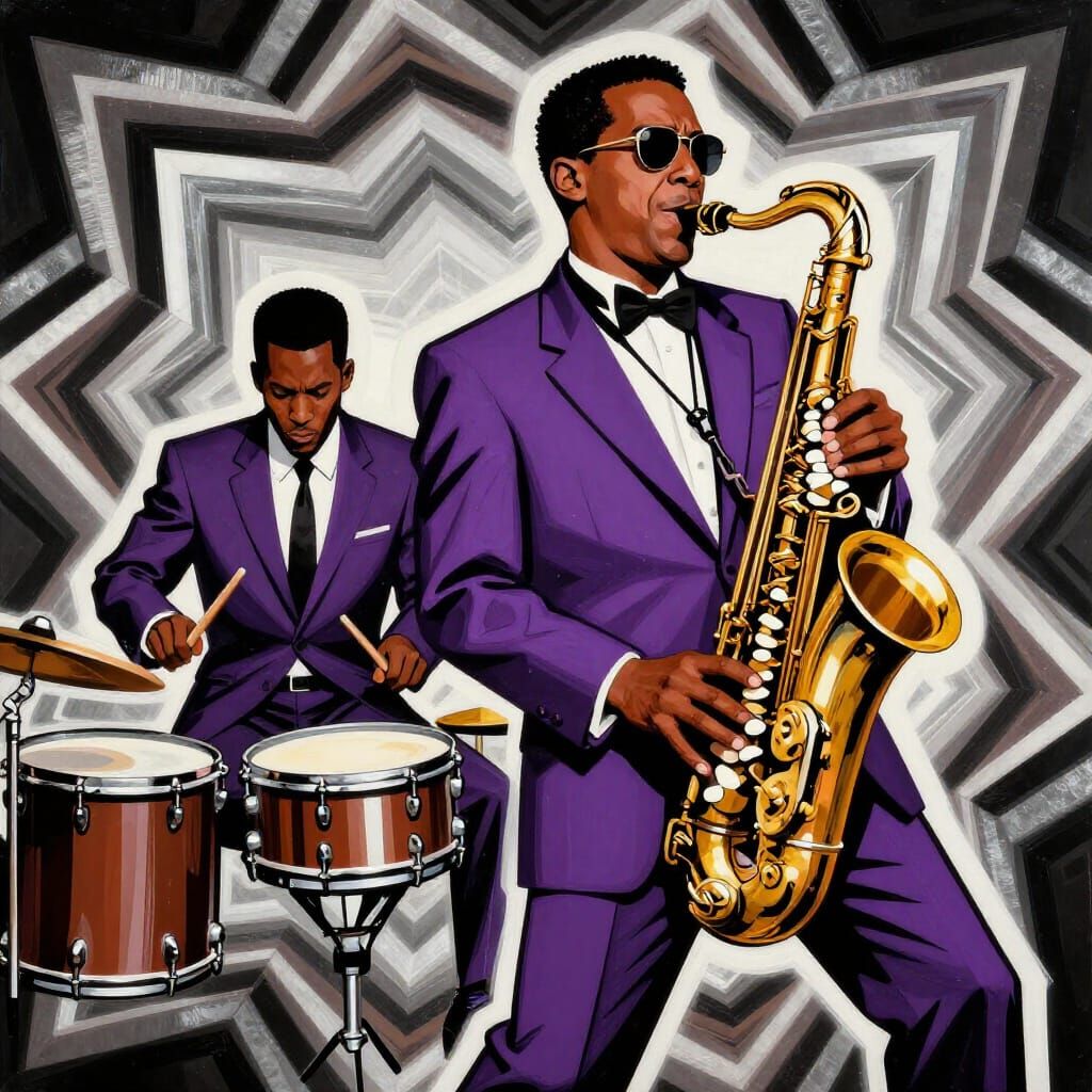 Jazz Musicians in Vibrant Pop Art Style