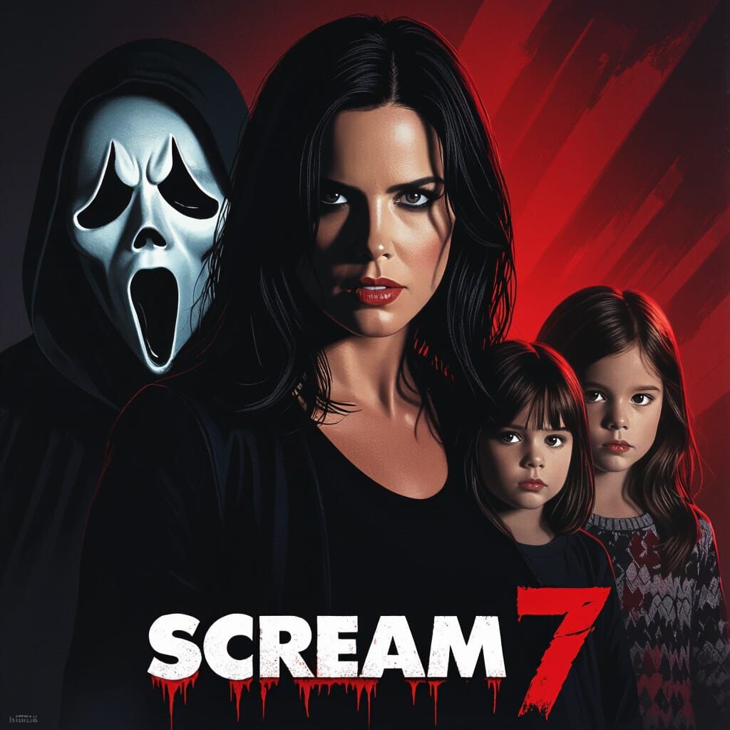 Scream 7 Movie Poster: Sidney Prescott and Ghostface
