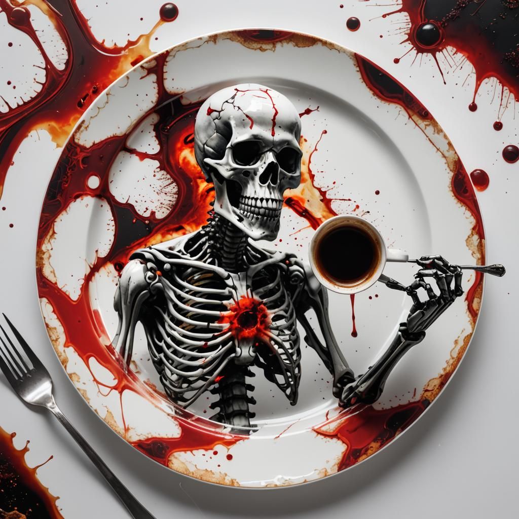 Glitch Art: Fractal Coffee and Skeleton Oracle