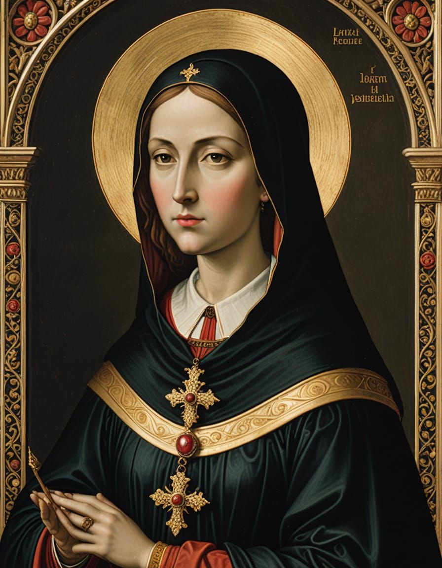 Majestic Saint in Golden Light